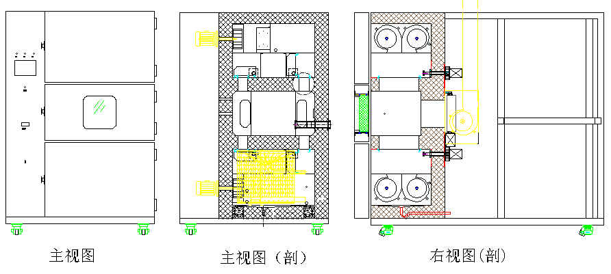 三綜合試驗箱產(chǎn)品結構圖